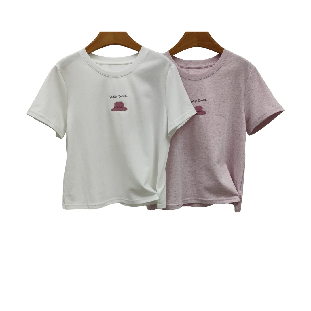 YITONG/倚桐2025夏季时尚圆领简约印花帽子T恤衫（T5425421）