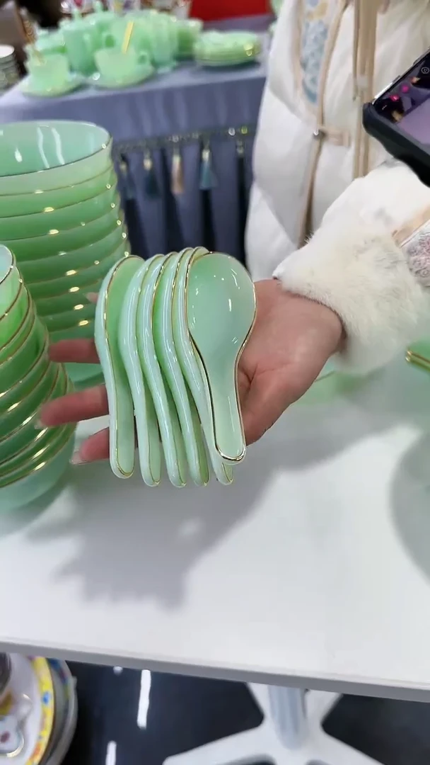 【闪购商品】瓷片小勺子6只景德镇陶瓷