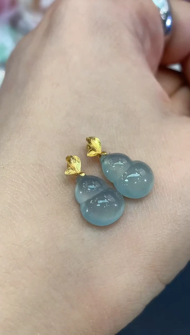 吊坠(不含链)18K金镶嵌翡翠B1 多样性一件发货