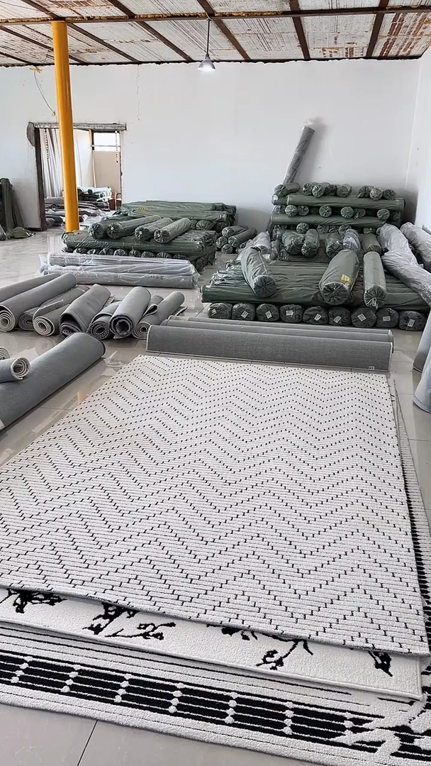 混纺特价机织地毯客厅床边卧室轻奢防水家用简约卧室客厅地毯