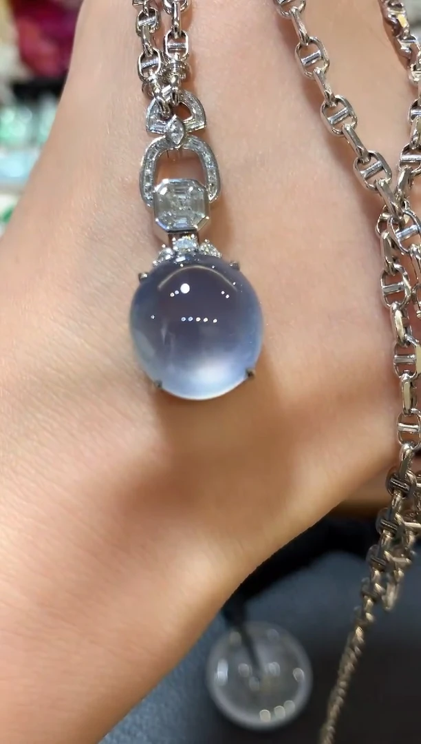 吊坠(不含链)18K金镶嵌翡翠亦*m1