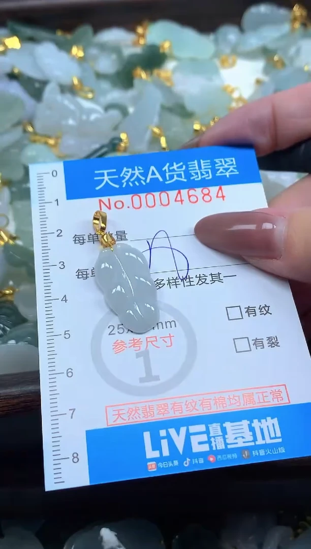 颈饰未镶嵌翡翠净货挂件-4684