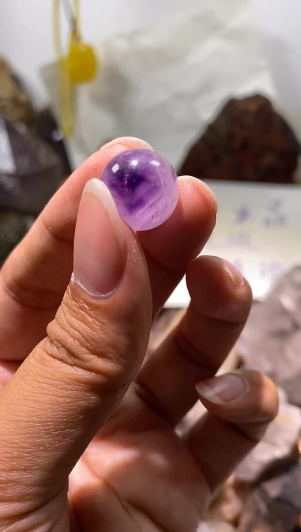 水晶珠宝半成品未镶嵌127号四川烟花超七水晶球卡1.4