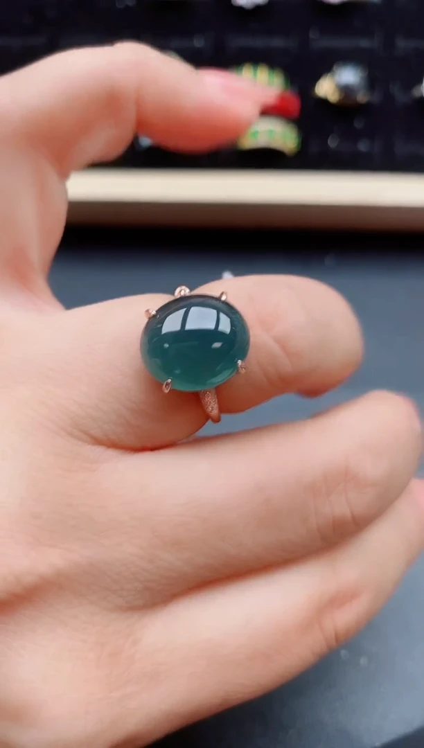 【闪购商品】翡翠戒指银S925镶嵌231321