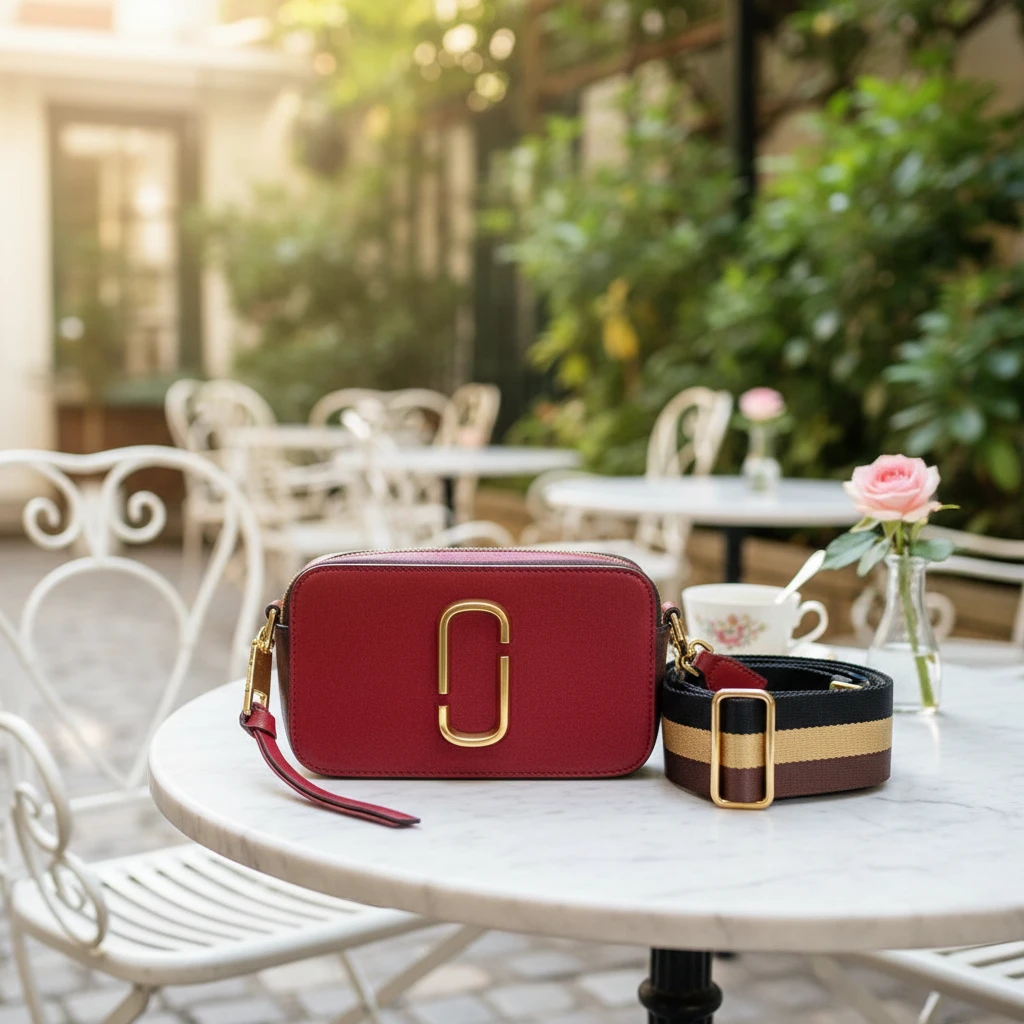 95新 Marc Jacobs/莫杰  马克雅克布 玫粉色相机包  1829 8368