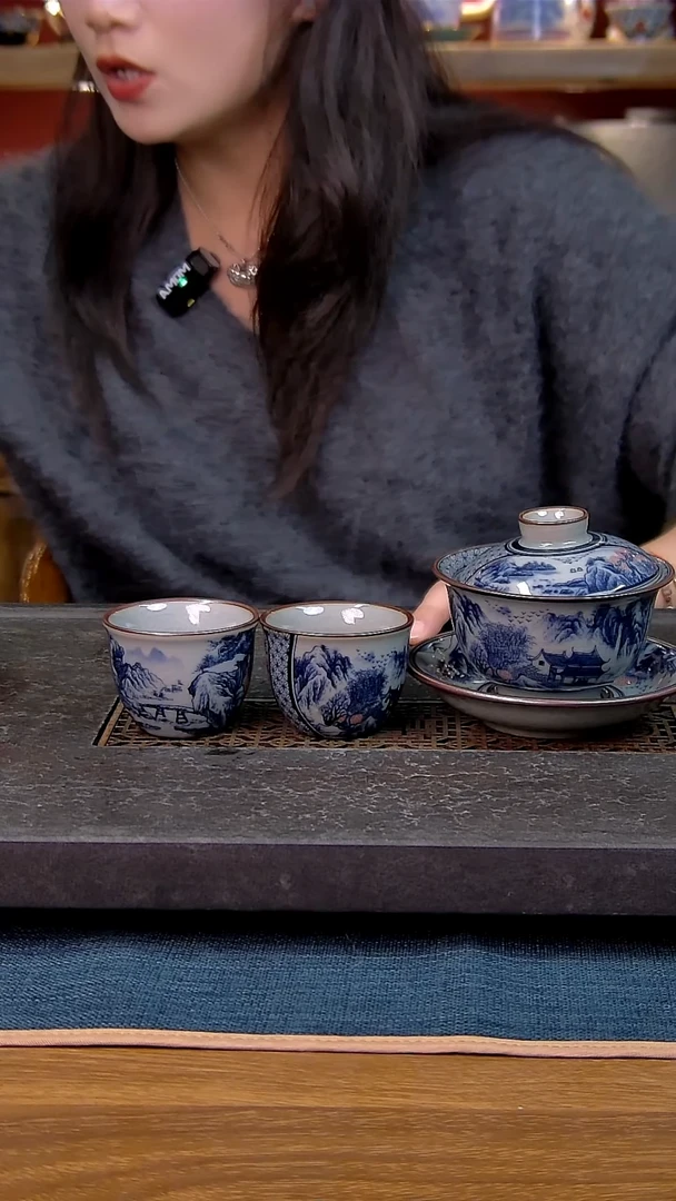 简装家用款3件套 老陶泥开片纹陶瓷茶具