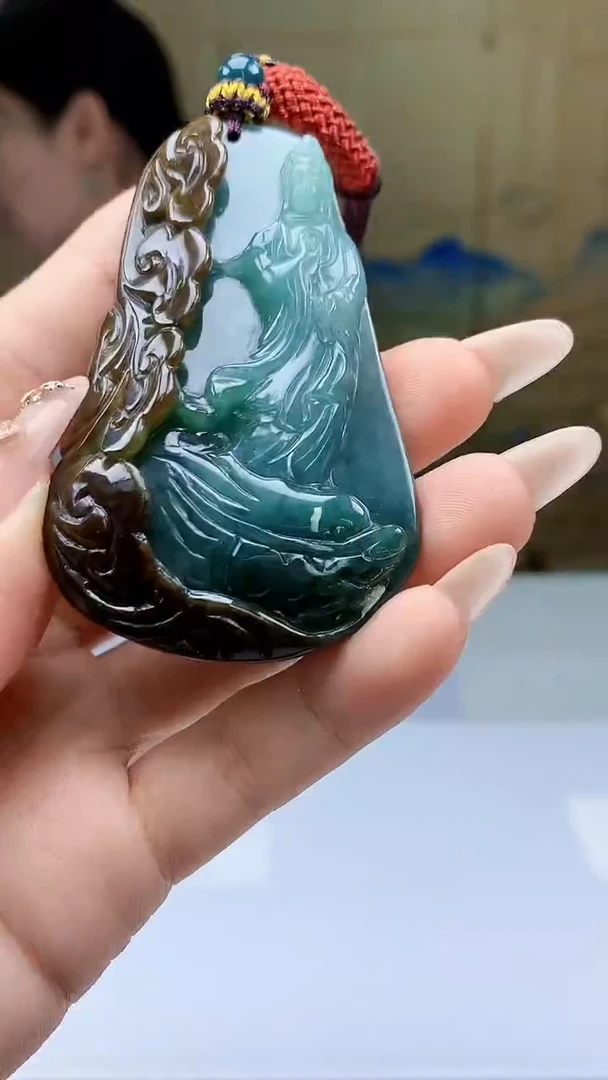 【闪购商品】定制翡翠未镶嵌4902ty-毛货挂件84