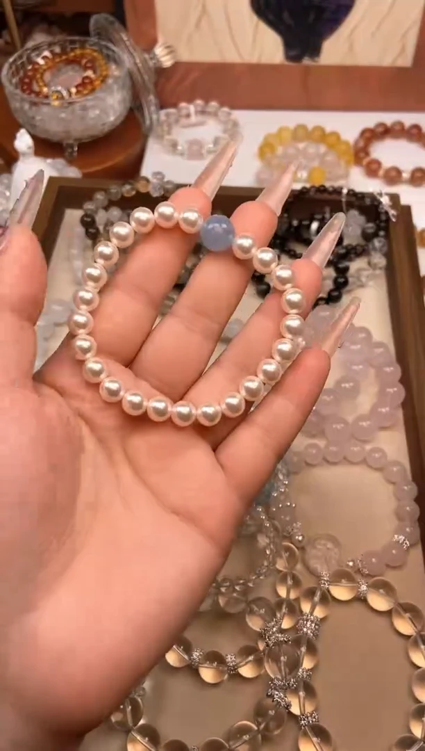 【闪购商品】水晶手链未镶嵌海蓝宝贝珠