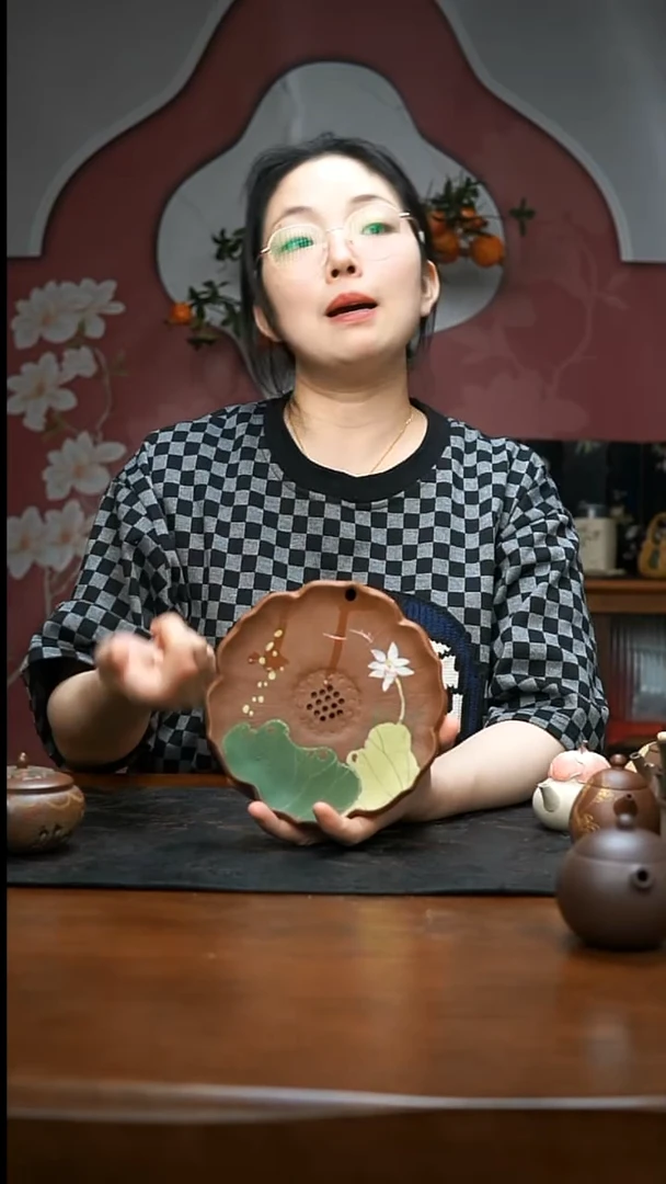 茶壶紫砂降坡荷花湿泡