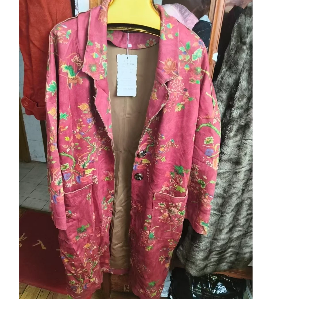 常规款女宽松型默认服装版型风衣气质大衣中式长袖