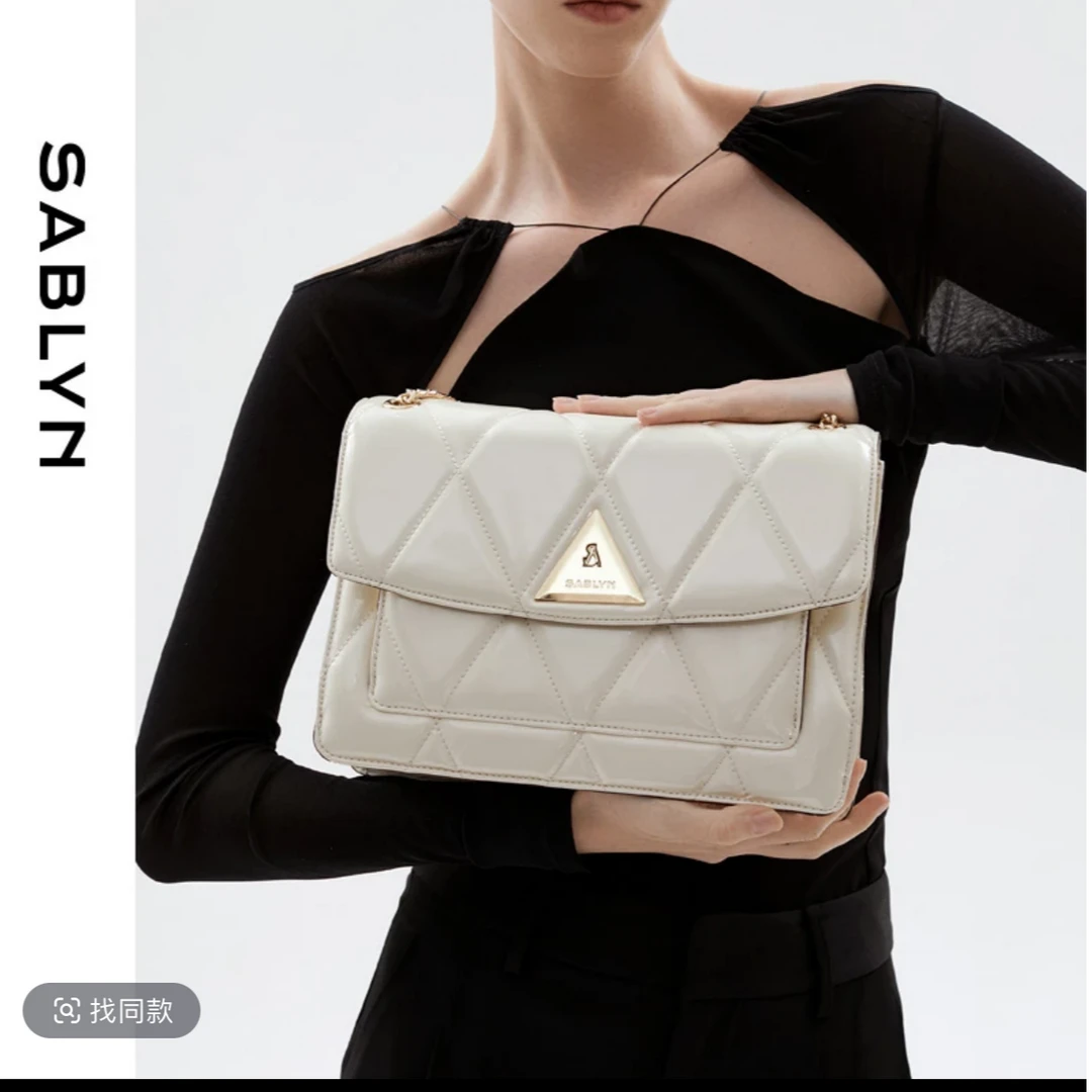 钟意宠粉-SABLYN新款轻奢时尚百搭牛皮单肩包2241（白色）042