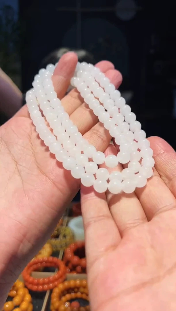 手串未镶嵌和田玉108多圈