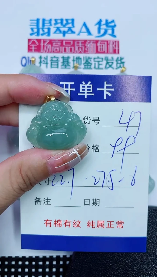吊坠(赠链)银S925镶嵌翡翠47