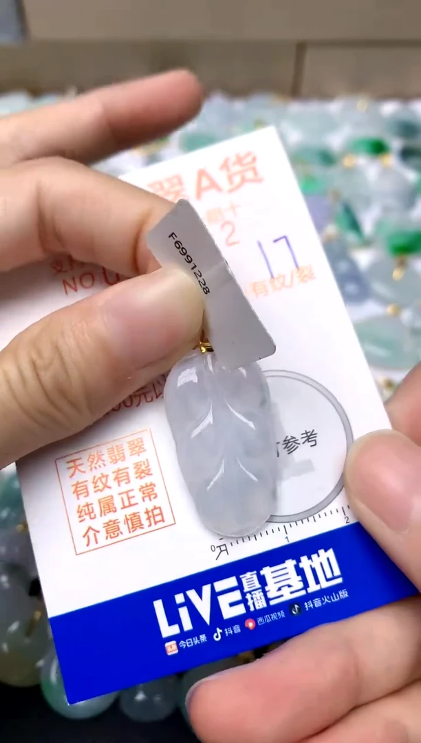 【闪购商品】翡翠颈饰18K金镶嵌17天然A货翡翠