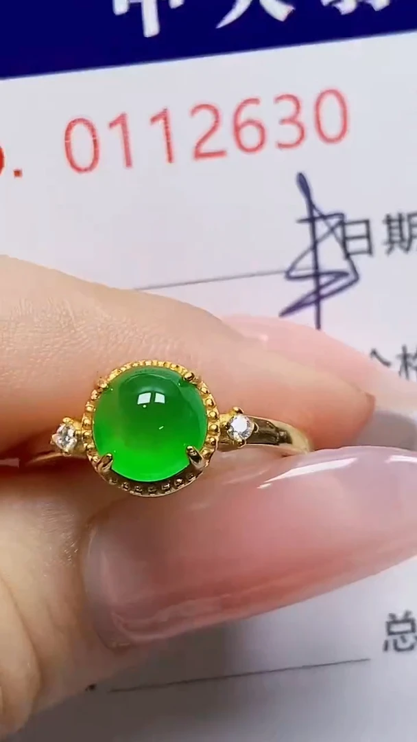 翡翠戒指银S925镶嵌是***呀2630