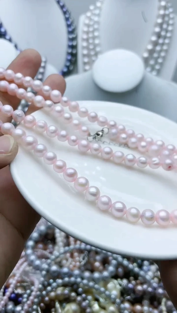 【闪购商品】淡水珍珠颈饰钛钢1