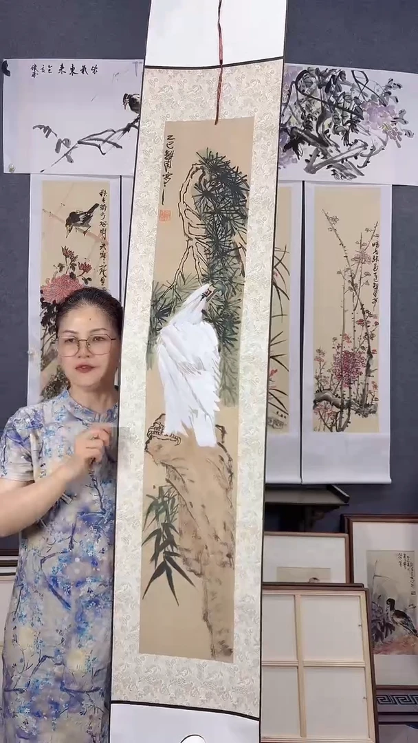 国画175*32吴铁成手绘作品