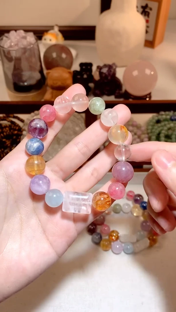 未镶嵌手串水晶水晶多宝DIY手串 多样性发一