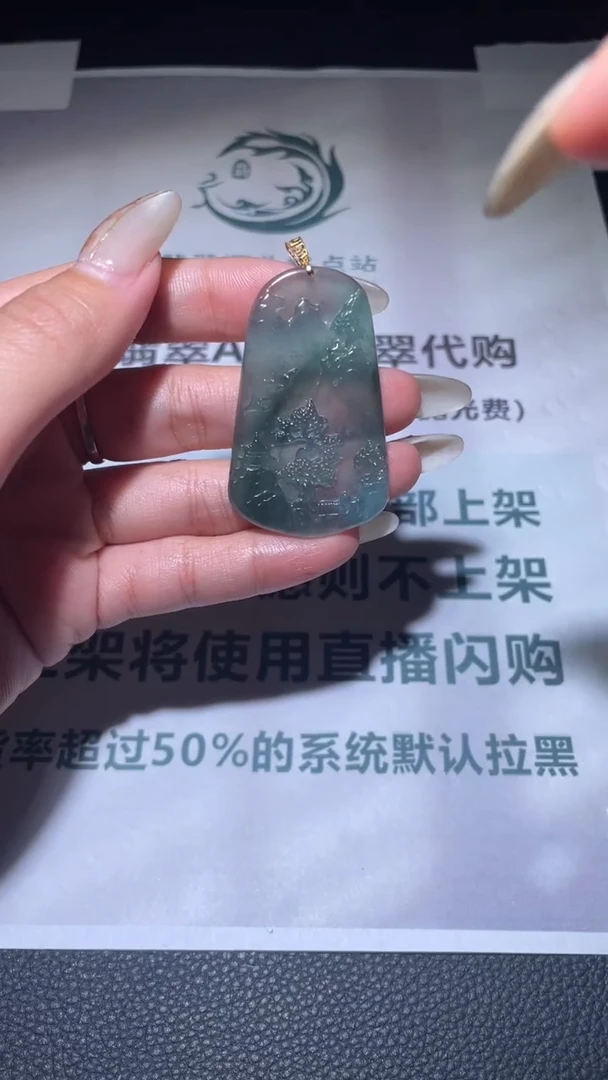 【闪购商品】翡翠颈饰18K金镶嵌18k金-净货-镶嵌