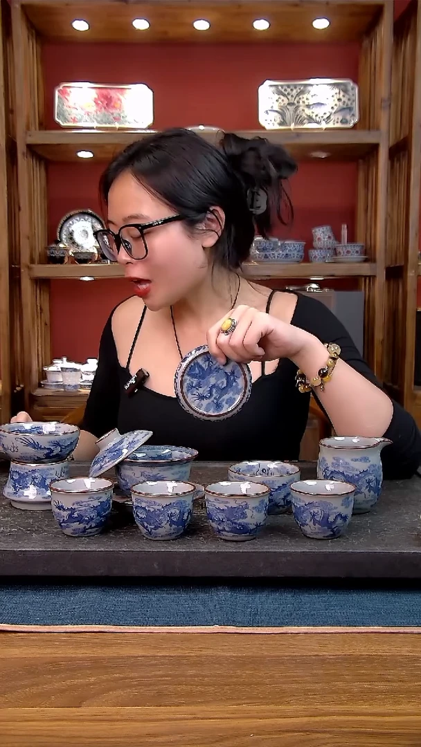 简装家用款9件套 老陶泥开片纹陶瓷茶具