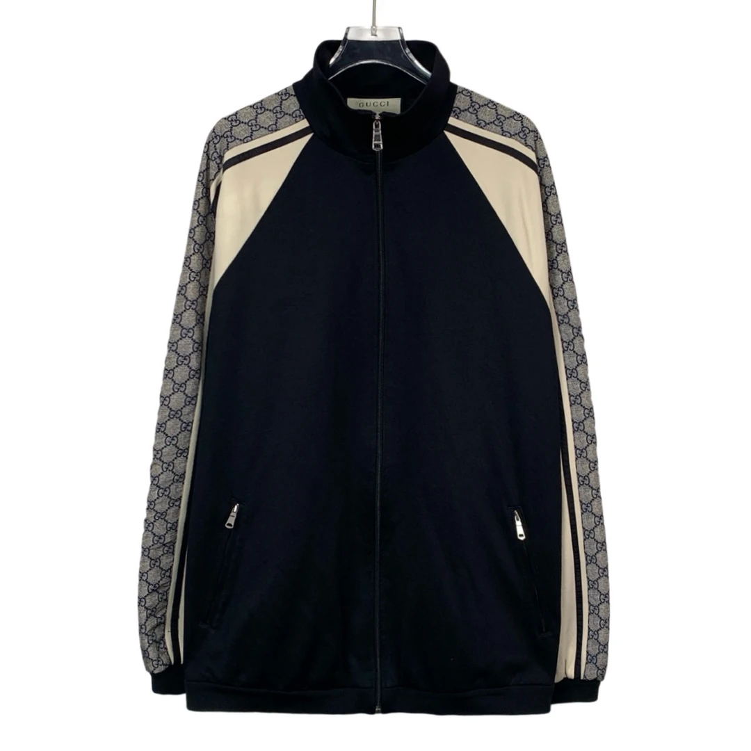 95新 GUCCI/古驰 IM0841 黑色长袖拉链夹克外套