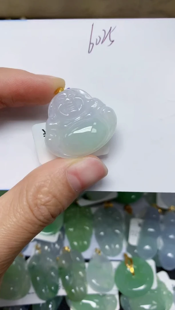【闪购商品】翡翠颈饰18K金镶嵌天然翡翠A货