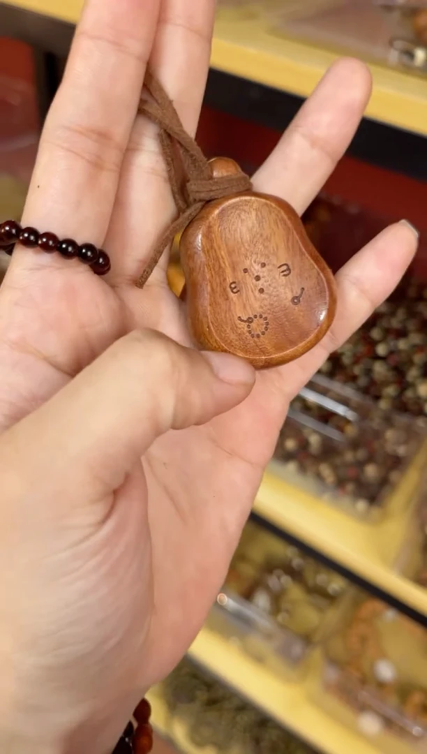 非洲檀香无事牌桃木凹面葫芦