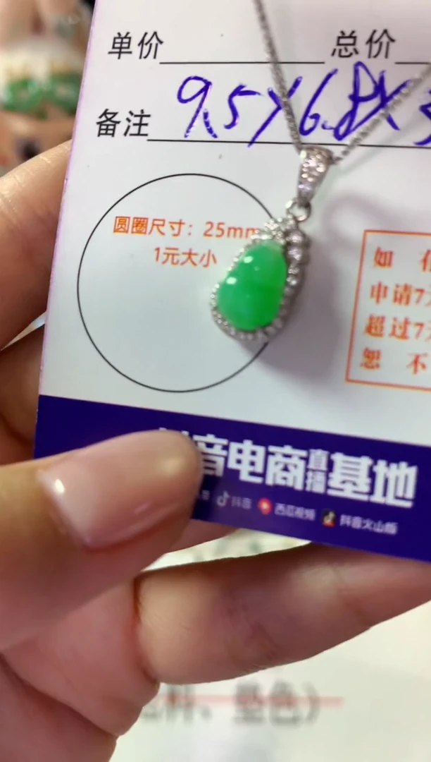 翡翠银S925镶嵌颈饰翡翠