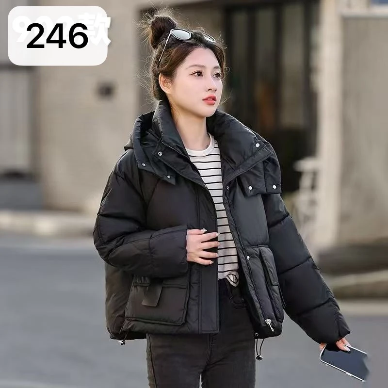 百（编码100-399）女士休闲加厚宽松百搭棉袄时尚显瘦保暖韩版棉服