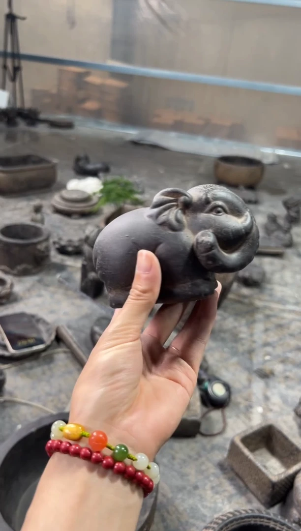 陶土【火山泥】小象摆件