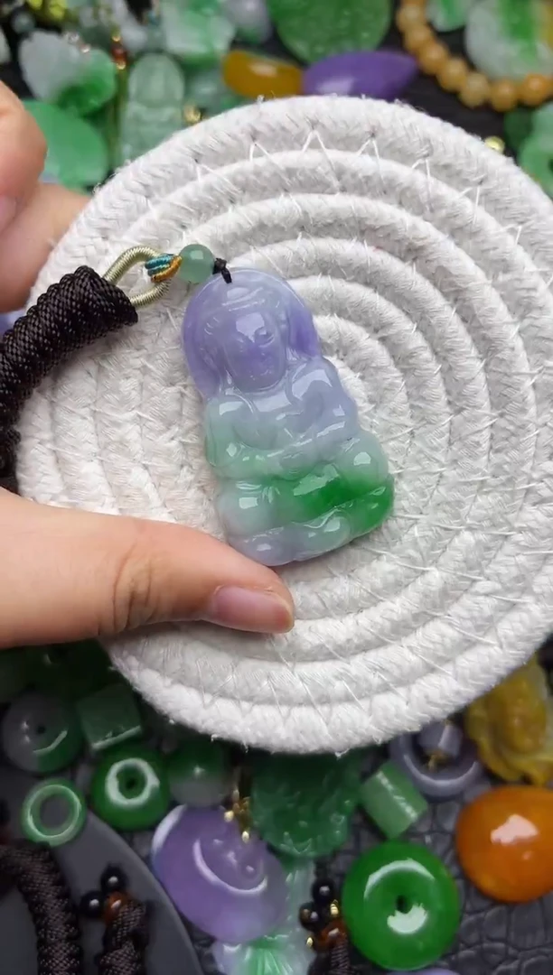 颈饰未镶嵌翡翠缅甸翡翠吊坠