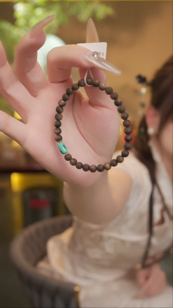 手串沉香5mm国香棋楠沉浮品相圆珠单圈设计款