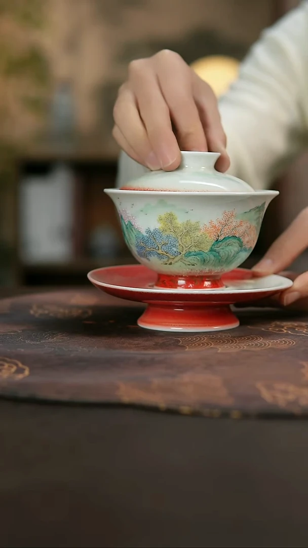 景德镇陶瓷杯碗柴烧多人微瑕