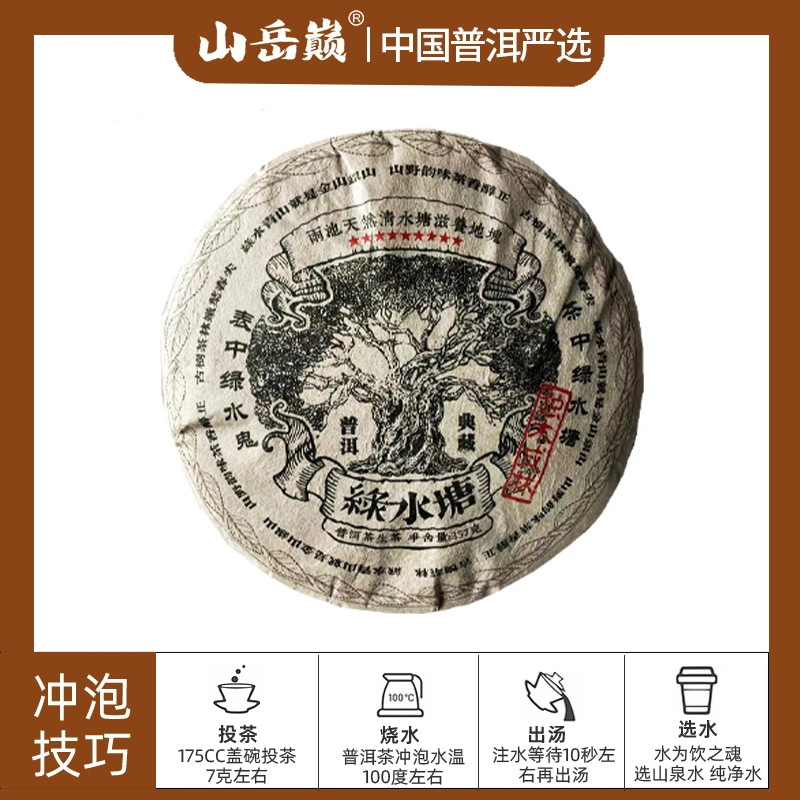 【彤彤推荐】山岳巅 绿水塘独木成林生茶饼357g