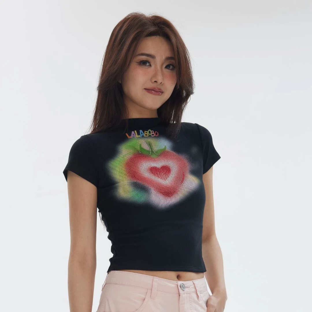 武汉LALABOBO2025年新款草莓插肩袖LBEB-WSDT49商场同款