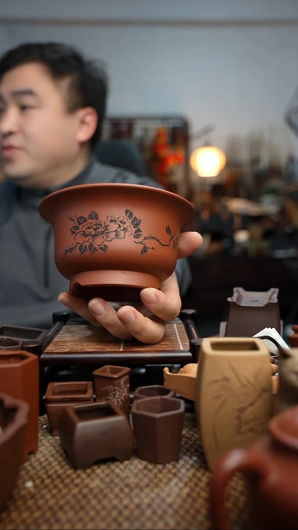 紫砂花盆長木軒精品紫砂