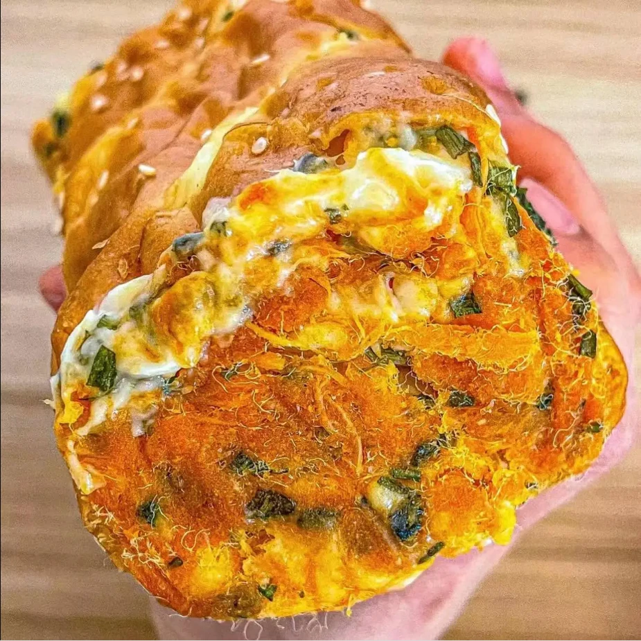 王百福肉松奶酪棒葱香味新鲜营养早餐爆浆面包短保零食蛋糕