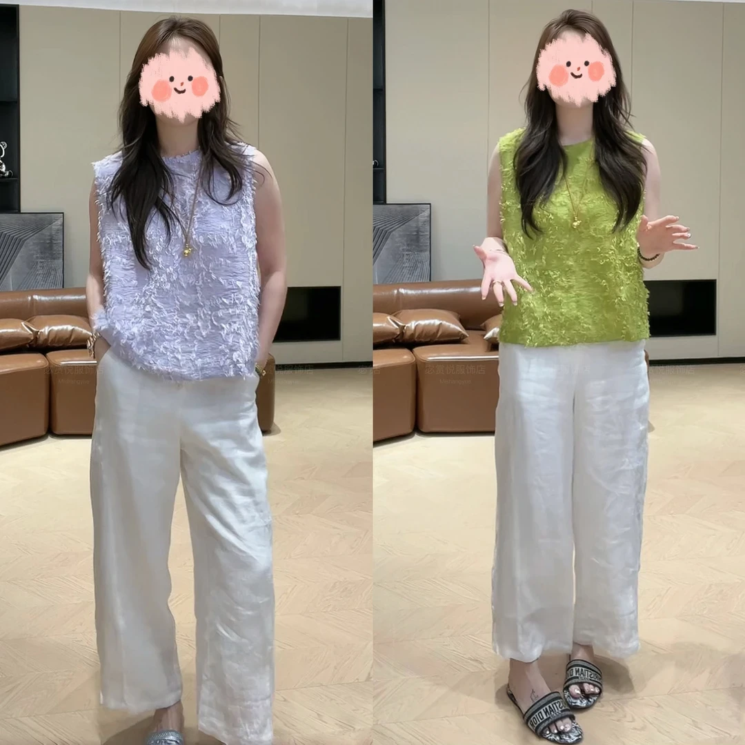 吊带背心静奢风时尚套装新中式百搭短款休闲风无袖