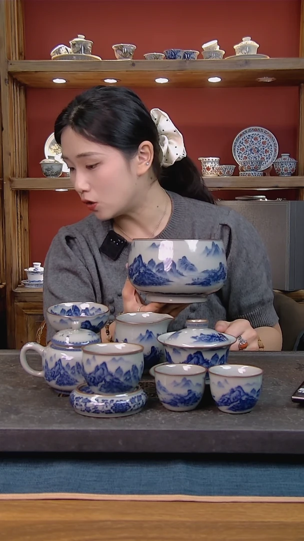 简装家用款9件套 老陶泥开片纹陶瓷茶具