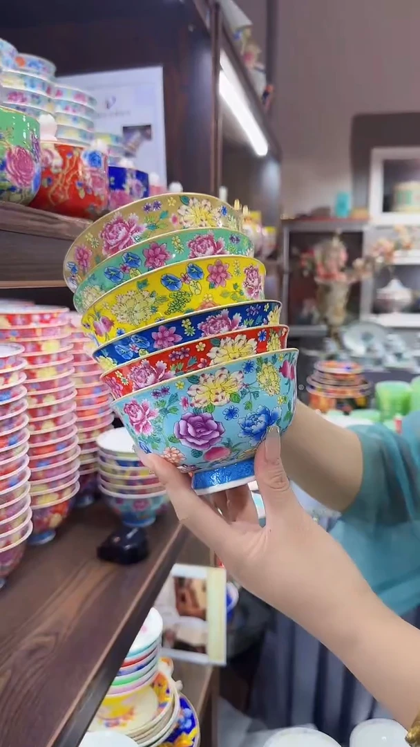 瓷片5英寸饭碗6个景德镇餐具