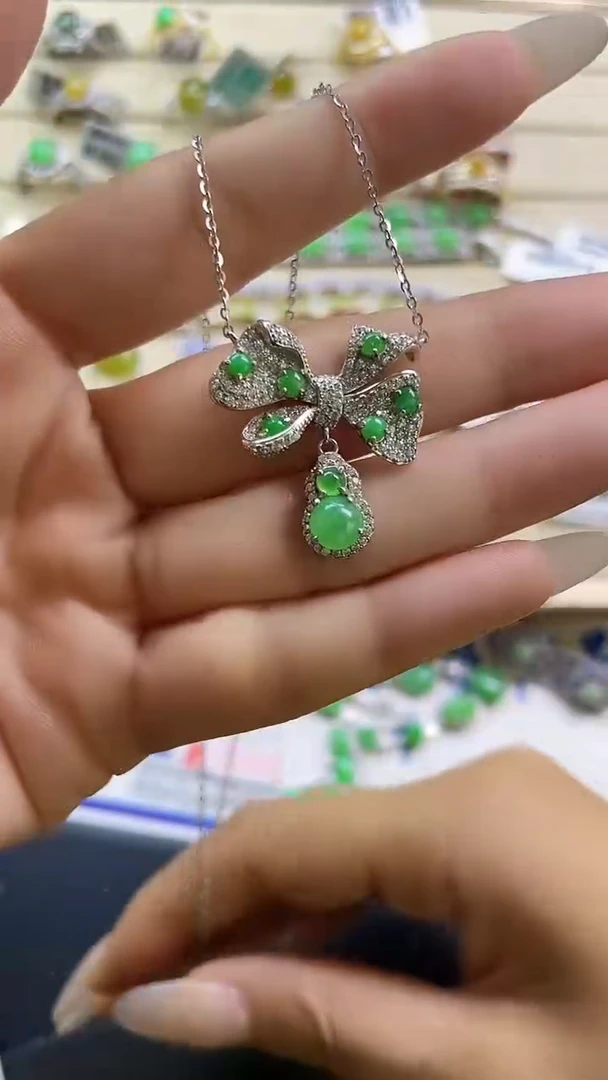 银S925镶嵌戒指翡翠翡翠 蛋面 银S925镶嵌