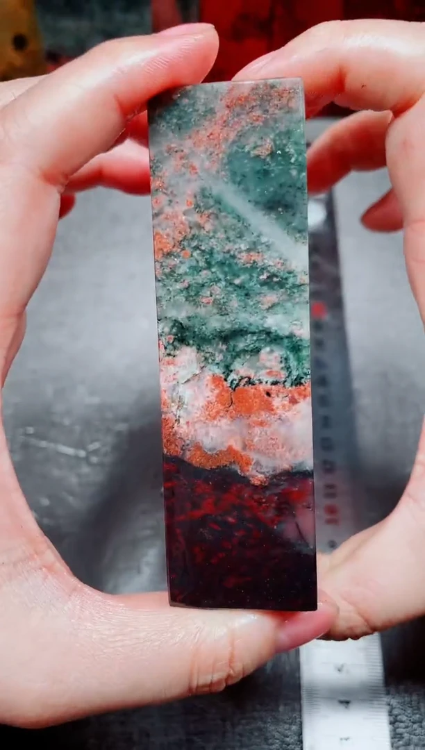 桂林鸡血玉素章3.0左右35