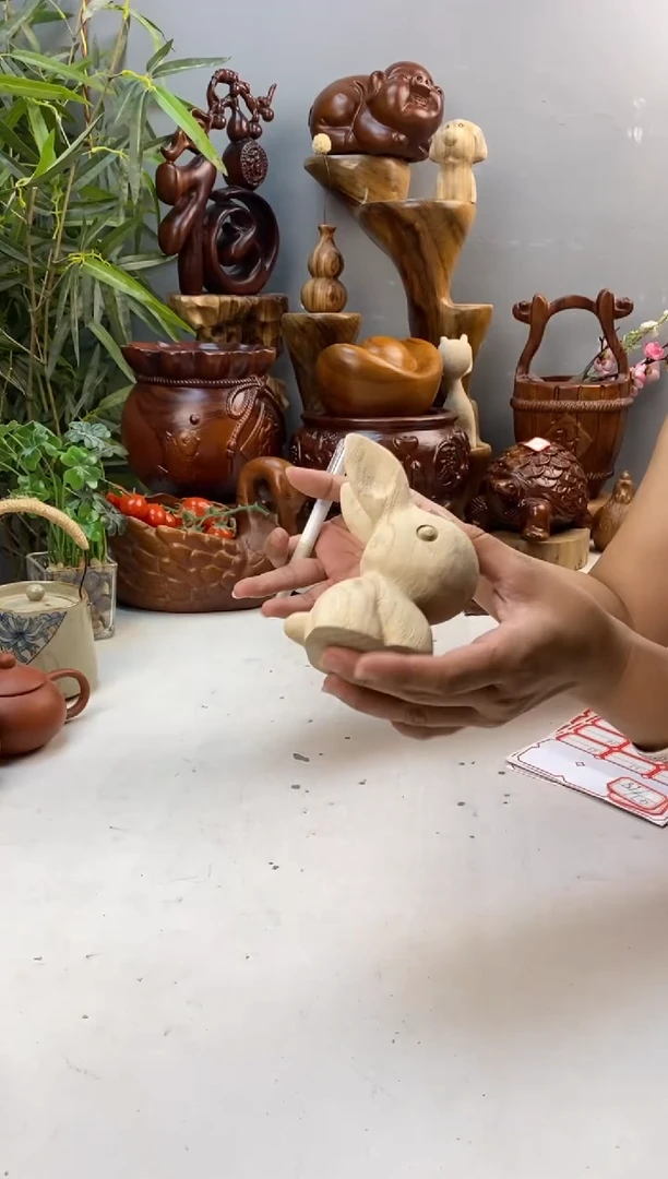 香樟木A31原木兔子/尺寸