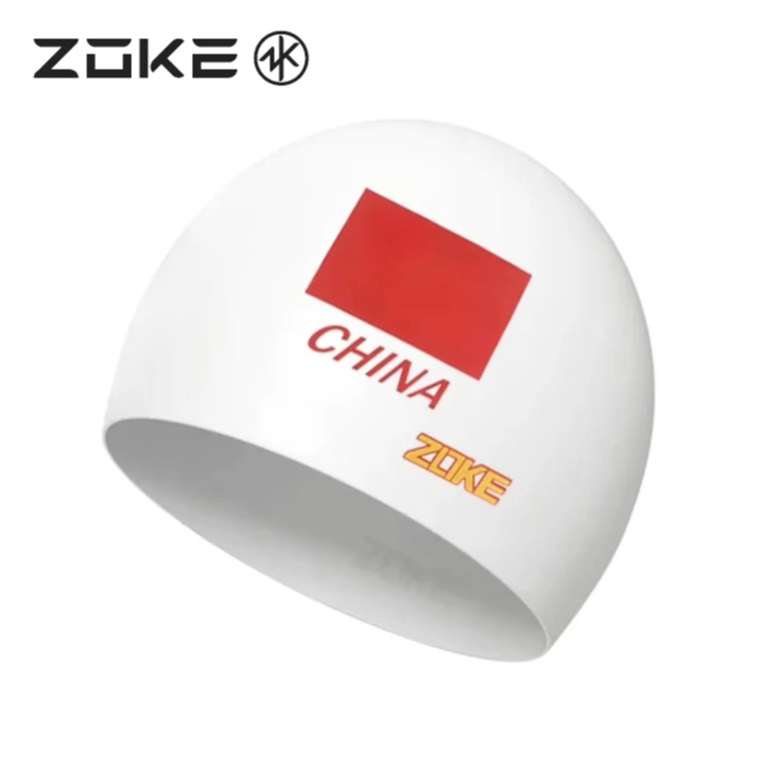zoke洲克硅胶泳帽儿童舒适防水女童男童游泳长发卡通不勒头游泳帽