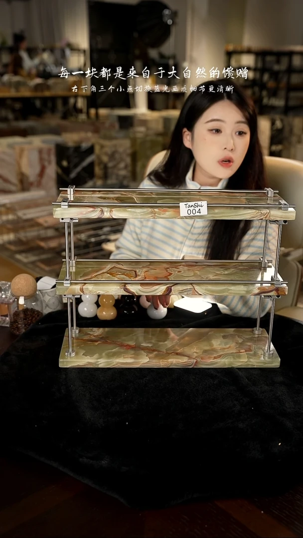 石材004大理石三层置物架