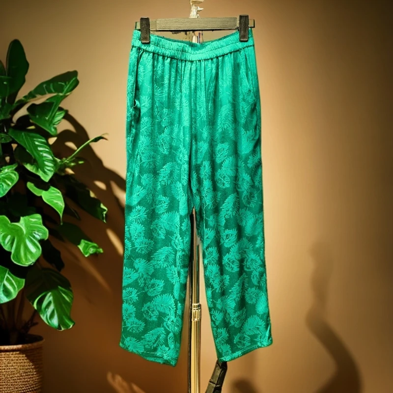 【玉花容】中式提花 修身小口裤