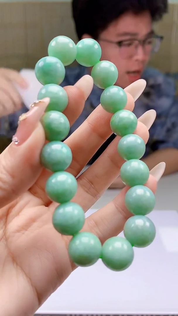 【闪购商品】定制翡翠未镶嵌4688ty-毛货手串59