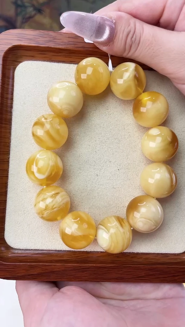 未镶嵌蜜蜡裸石手串
