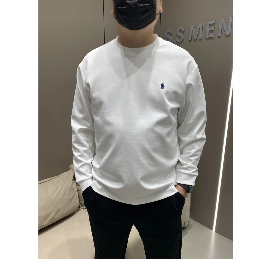 2025秋季新款男士长袖修身T恤圆领青年纯色简约百搭休闲大众上衣