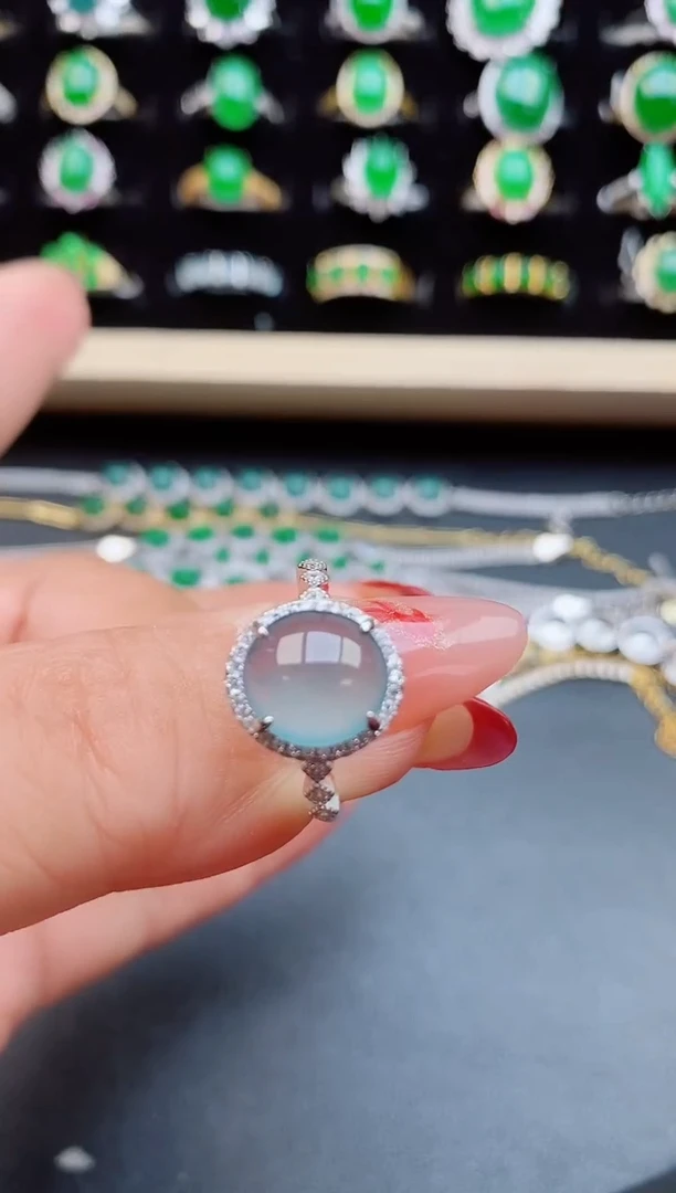 【闪购商品】翡翠戒指银S925镶嵌213211